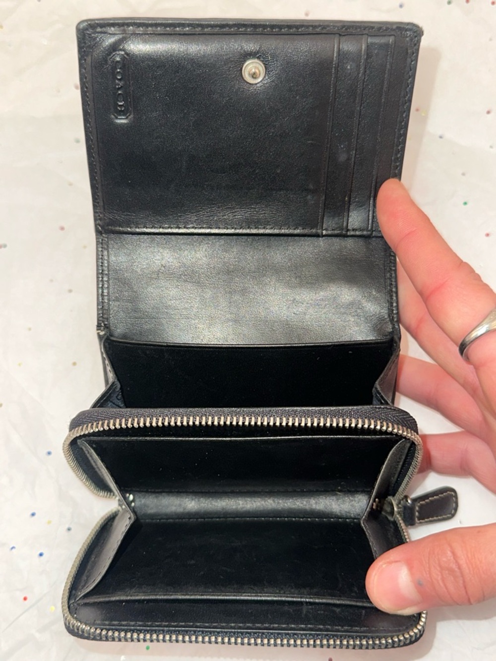 Vintage Y2K Coach 6362 Black Signature Mini Hobo Bag with Matching Wallet - Picture 9 of 9